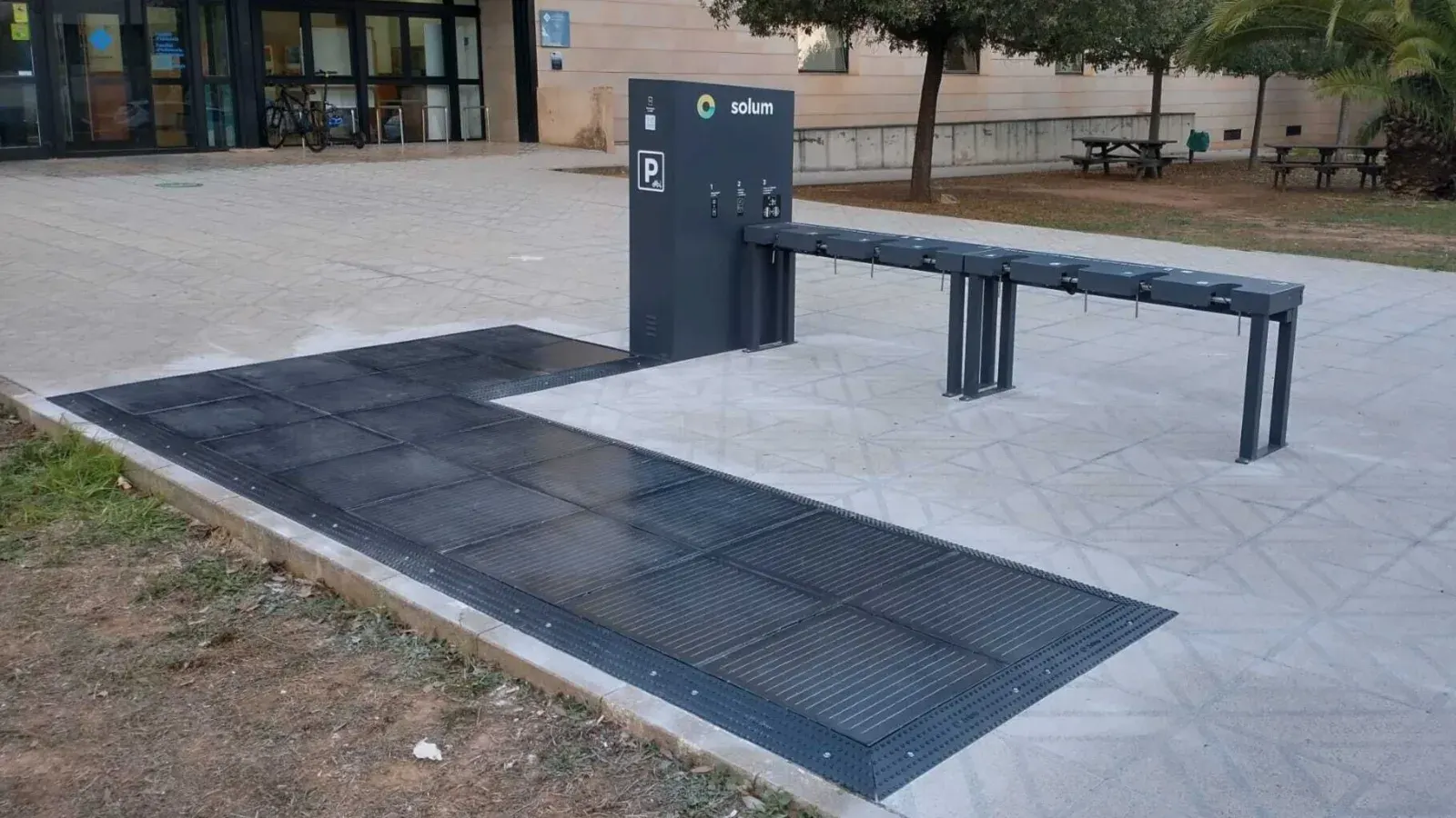 Illustrative image - solar flooring and charging for light electric vehicles